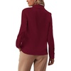 image:imageLYANER Womens Ruffle Front Blouse Collar Neck Button Down Long Sleeve Ruffled Shirt Dressy Work TopBurgundy