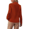 image:imageLYANER Womens Ruffle Front Blouse Collar Neck Button Down Long Sleeve Ruffled Shirt Dressy Work TopCamel