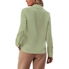 image:imageLYANER Womens Ruffle Front Blouse Collar Neck Button Down Long Sleeve Ruffled Shirt Dressy Work TopLight Green
