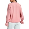 image:imageLYANER Womens Ruffle V Neck Solid Long Sleeve Chiffon Blouse Shirt TopPink