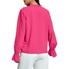 image:imageLYANER Womens Ruffle V Neck Solid Long Sleeve Chiffon Blouse Shirt TopRose