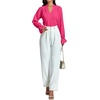image:imageLYANER Womens Ruffle V Neck Solid Long Sleeve Chiffon Blouse Shirt TopRose