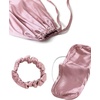 image:imageLYANER Womens Satin Pajamas Set 7pcs Silky Sleepwear Loungewear Cami Shorts and Button Down Long Sleeve Pjs SetBaby Pink