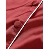 image:imageLYANER Womens Satin Pajamas Set 7pcs Silky Sleepwear Loungewear Cami Shorts and Button Down Long Sleeve Pjs SetBurgundy