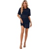 image:imageLYANER Womens Sheer Mesh Short Sleeve Tops Sexy See Through Oversized Shirt Dress Cover Ups TunicNavy Blue