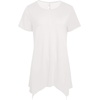 image:imageLYANER Womens Short Sleeve Blouse Crewneck Casual Asymmetrical Irregular Hem Tunic TopsWhite