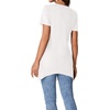 image:imageLYANER Womens Short Sleeve Blouse Crewneck Casual Asymmetrical Irregular Hem Tunic TopsWhite