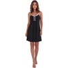 image:imageLYANER Womens Spaghetti Strap Sleeveless Pleated Ruffle A Line Casual Mini NightdressBlack