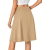 image:imageLYANER Womens Stretchy High Waist ALine Midi Skirt Flared Vintage Casual Skirts with PocketsKhaki