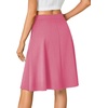 image:imageLYANER Womens Stretchy High Waist ALine Midi Skirt Flared Vintage Casual Skirts with PocketsRose Red
