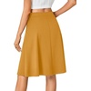 image:imageLYANER Womens Stretchy High Waist ALine Midi Skirt Flared Vintage Casual Skirts with PocketsYellow