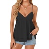 image:imageLYANER Womens Y2K Lace Babydoll Cami Top Sexy Going Out Tops Summer Gothic Camisole Peplum Tank TopsSolid Black