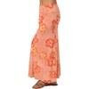 image:imageLYANER Womens Casual High Waist Solid Flare Long Maxi SkirtFloral Coral