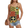 image:imageLYANER Womens Loose Square Neck Spaghetti Straps Slit Side Camisole Tank Cami TopRed