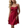 image:imageLYANER Womens Satin Silky Lace Hollow Out Spaghetti Straps Sleeveless Sexy Midi NightdressWine Red