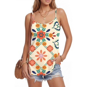 image:imageLYANER Womens Loose Square Neck Spaghetti Straps Slit Side Camisole Tank Cami TopChampagne