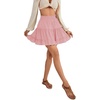 image:imageLYANER Women Elastic High Waist Pleated Casual Layer Ruffle Hem Flowy A Line Short SkirtDusty Pink2