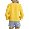 image:imageLYANER Womens Button Down V Neck 34 Sleeve Business Casual Blouse Top ShirtsYellow