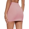 image:imageLYANER Womens Casual Drawstring Ruched Split Hem Ribbed Mini Short SkirtPink
