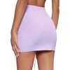 image:imageLYANER Womens Casual Drawstring Ruched Split Hem Ribbed Mini Short SkirtPurple