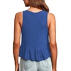 image:imageLYANER Womens Casual V Neck Ruffle Hem Babydoll Tank Top Sleeveless Flowy Peplum TopsBlue
