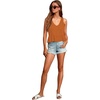 image:imageLYANER Womens Casual V Neck Ruffle Hem Babydoll Tank Top Sleeveless Flowy Peplum TopsCarmel