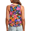 image:imageLYANER Womens Casual V Neck Ruffle Hem Babydoll Tank Top Sleeveless Flowy Peplum TopsFloral Multi
