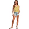 image:imageLYANER Womens Casual V Neck Ruffle Hem Babydoll Tank Top Sleeveless Flowy Peplum TopsGinger