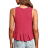 image:imageLYANER Womens Casual V Neck Ruffle Hem Babydoll Tank Top Sleeveless Flowy Peplum TopsPeach