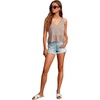 image:imageLYANER Womens Casual V Neck Ruffle Hem Babydoll Tank Top Sleeveless Flowy Peplum TopsSolid Khaki