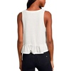 image:imageLYANER Womens Casual V Neck Ruffle Hem Babydoll Tank Top Sleeveless Flowy Peplum TopsSolid White