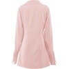 image:imageLYANER Womens Collar V Neck Blouse Long Sleeve Button Down Split Hem Long Shirt TopPink