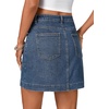 image:imageLYANER Womens Denim Skirt High Waist Casual Stretch Mini Jean Skirts with PocketsBlue