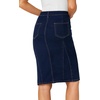 image:imageLYANER Womens Denim Skirt High Waisted Knee Length Summer Pencil Mermaid Stretch Jean SkirtsDark Blue