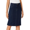image:imageLYANER Womens Denim Skirt High Waisted Knee Length Summer Pencil Mermaid Stretch Jean SkirtsDark Blue