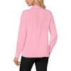 image:imageLYANER Womens Dressy Mock Neck Blouse Tops Ruffle Front Long Sleeve Button Down Work ShirtPink