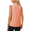 image:imageLYANER Womens Elegant Bow Tie Mock Neck Sleeveless Blouse Office Workwear Shirt Top Coral Pink XXLarge