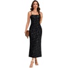 image:imageLYANER Womens Floral Lace Adjustable Spaghetti Strap Bodycon Elegant Long DressBlack