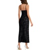 image:imageLYANER Womens Floral Lace Adjustable Spaghetti Strap Bodycon Elegant Long DressBlack