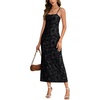 image:imageLYANER Womens Floral Lace Adjustable Spaghetti Strap Bodycon Elegant Long DressBlack