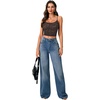 image:imageLYANER Womens Floral Lace See Through Scoop Neck Sleeveless Sexy Cami Crop TopDeep Gray