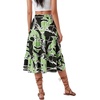 image:imageLYANER Womens Floral Print High Waisted A Line Tiered Ruffle Boho Swing Midi Skirts with PocketsDark Green Print
