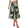 image:imageLYANER Womens Floral Print High Waisted A Line Tiered Ruffle Boho Swing Midi Skirts with PocketsDark Green Print