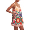 image:imageLYANER Womens Floral Tie Shoulder V Neck Backless Wide Leg Boho Vacation Romper JumpsuitsBeige