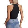 image:imageLYANER Womens Halter Neck Cut Out Y2K Cami Sexy Top Ribbed Knit Sleeveless Slim Fit Crop TopsBlack