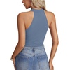 image:imageLYANER Womens Halter Neck Cut Out Y2K Cami Sexy Top Ribbed Knit Sleeveless Slim Fit Crop TopsBlue