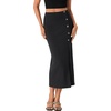 image:imageLYANER Womens High Waist Long Pencil Skirt Side Split Bodycon Party Club Night Out Midi SkirtsSolid Black