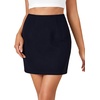 image:imageLYANER Womens High Waist Slim Fit Zipper Basic Short Bodycon Pencil Mini SkirtNavy Blue