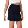 image:imageLYANER Womens High Waist Slim Fit Zipper Basic Short Bodycon Pencil Mini SkirtNavy Blue