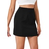 image:imageLYANER Womens High Waist Slim Fit Zipper Basic Short Bodycon Pencil Mini SkirtSolid Black